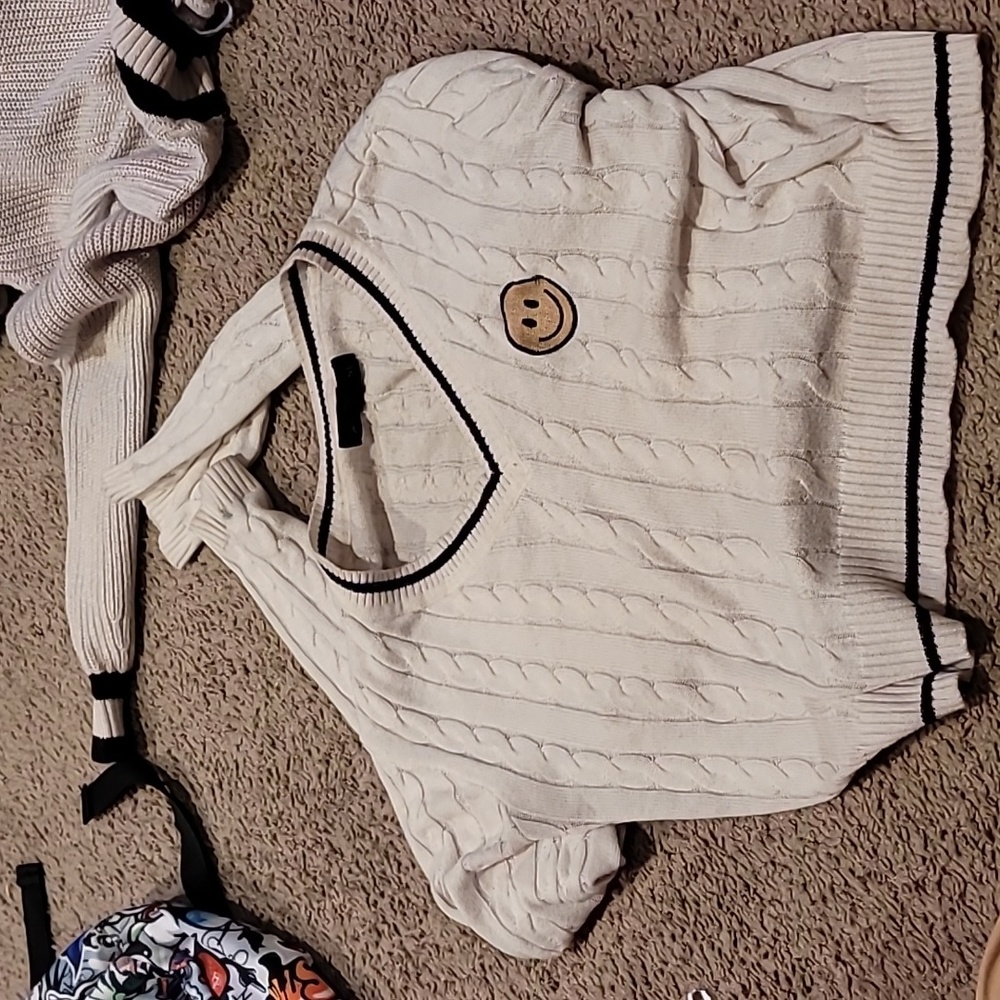 Social scene crop top sweater